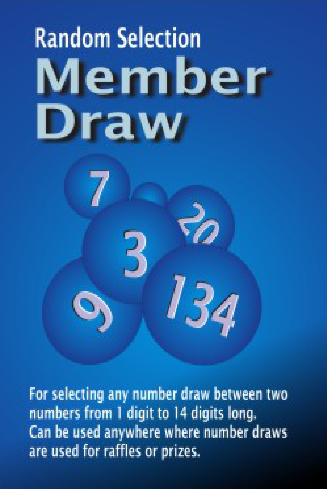 Membership Draw example screen